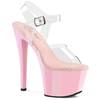 Pleaser - SKY308 Ankle strap sandal - Transparent/Pink Product image